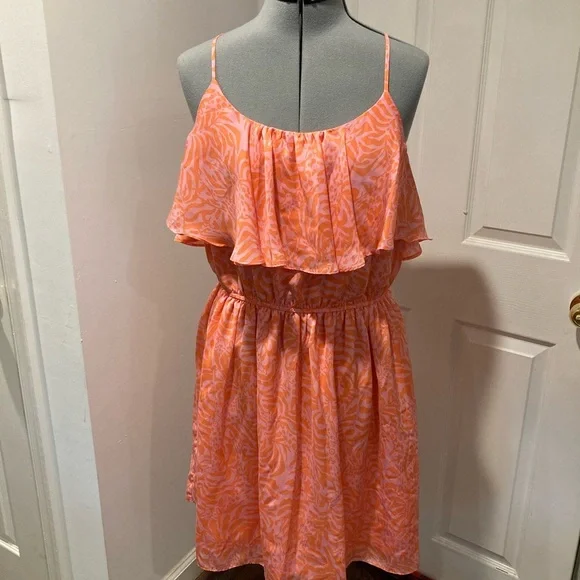 Lilly Pulitzer for Target Orange Mini Dress- Perfect Summer Dress - Picture 1 of 4